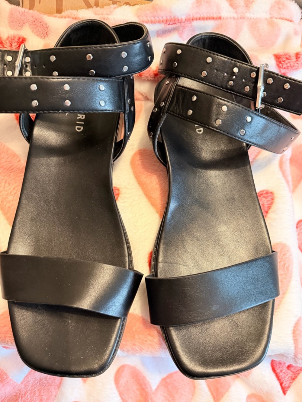 Torrid - Studded Black Leather Wrap Around Flat Sandals - Women